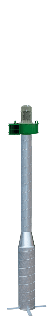 Martin Lishman P2 Pile Dry Grain Pedestals com green fan para um sistema otimizado de resfriamento de grãos